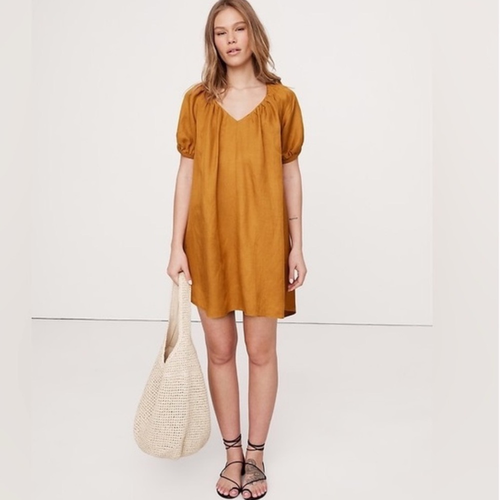 Banana Republic Viscose Linen Mini Dress
